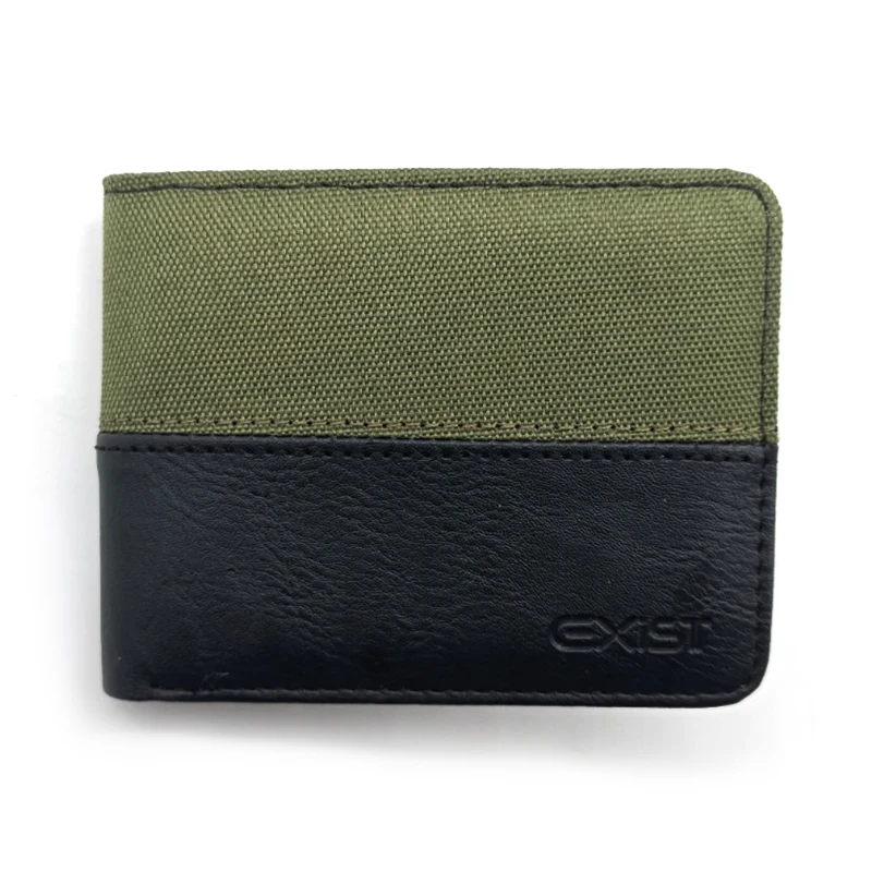Polyester Mixed PU Bifold Wallets For Men