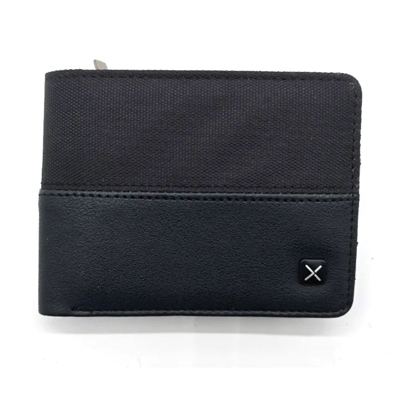 Simple Design PU Bifold Wallets With Zipper Pocket and Multi Card Slots