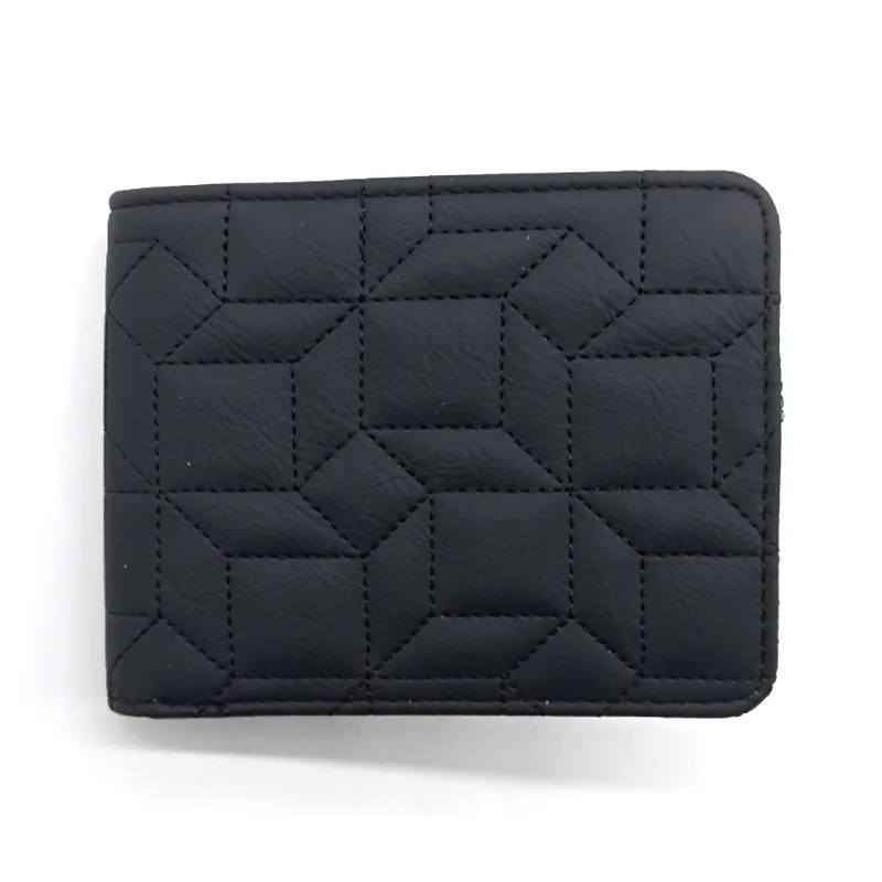 Square Pattern Quilted Bifold Wallets For Men